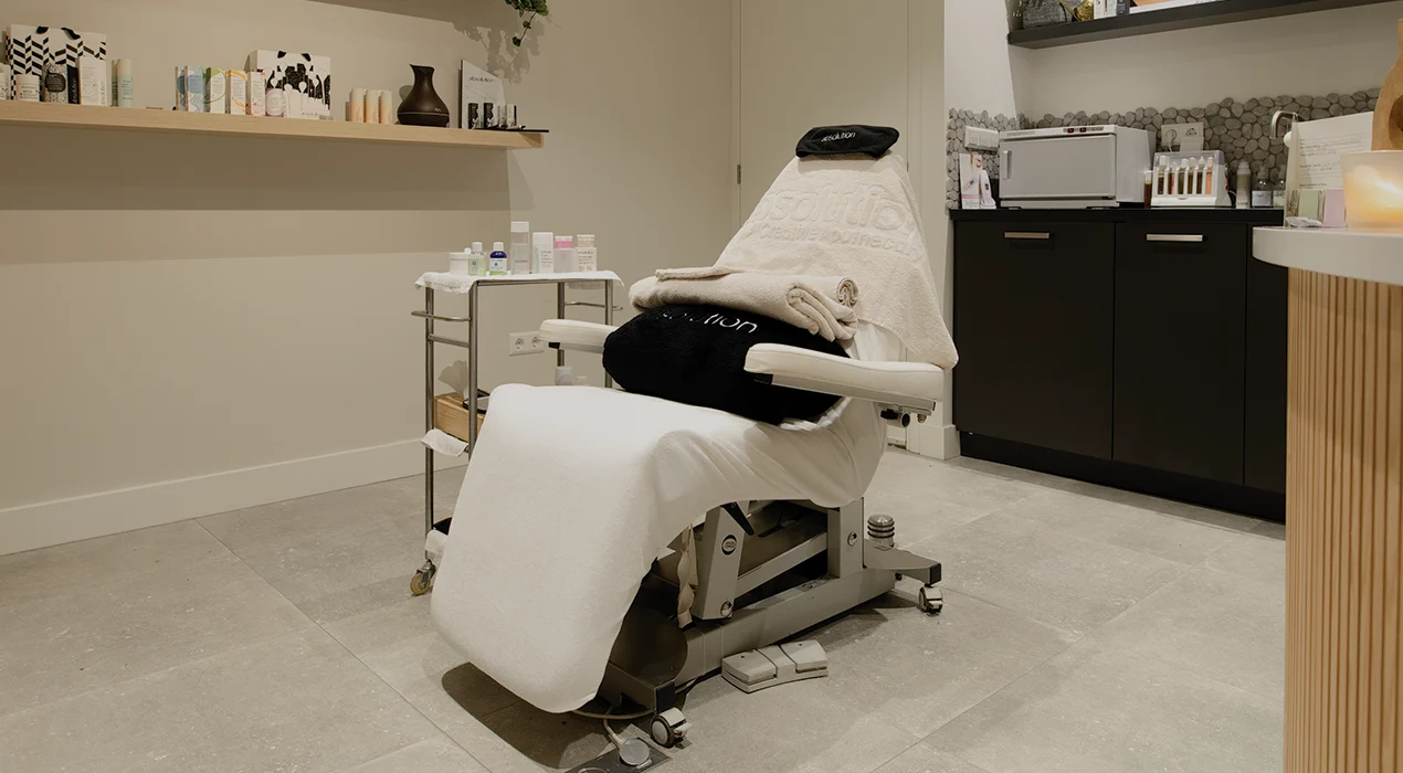 De rustige behandelruimte bij Beauty Moments